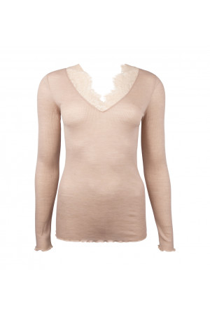 Pull Laine et Soie Douceur Ambre