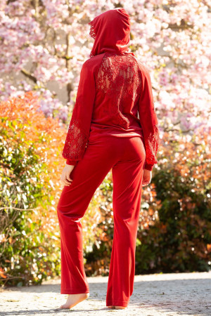 Ensemble Velours Nadja Rouge